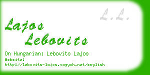 lajos lebovits business card